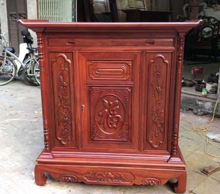 Tủ Thờ Gỗ Hương Đỏ 1m27 Kiểu Chung Cư BT27